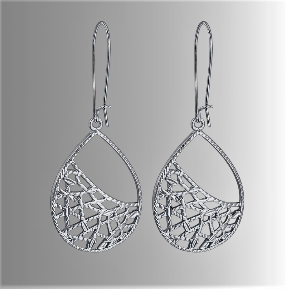 Pendientes de gota de rocío: elegancia geométrica