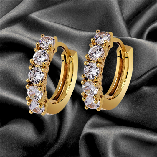 Orecchini "Cerchio In Fiamme" Illumina il Tuo Volto con Sobrietà