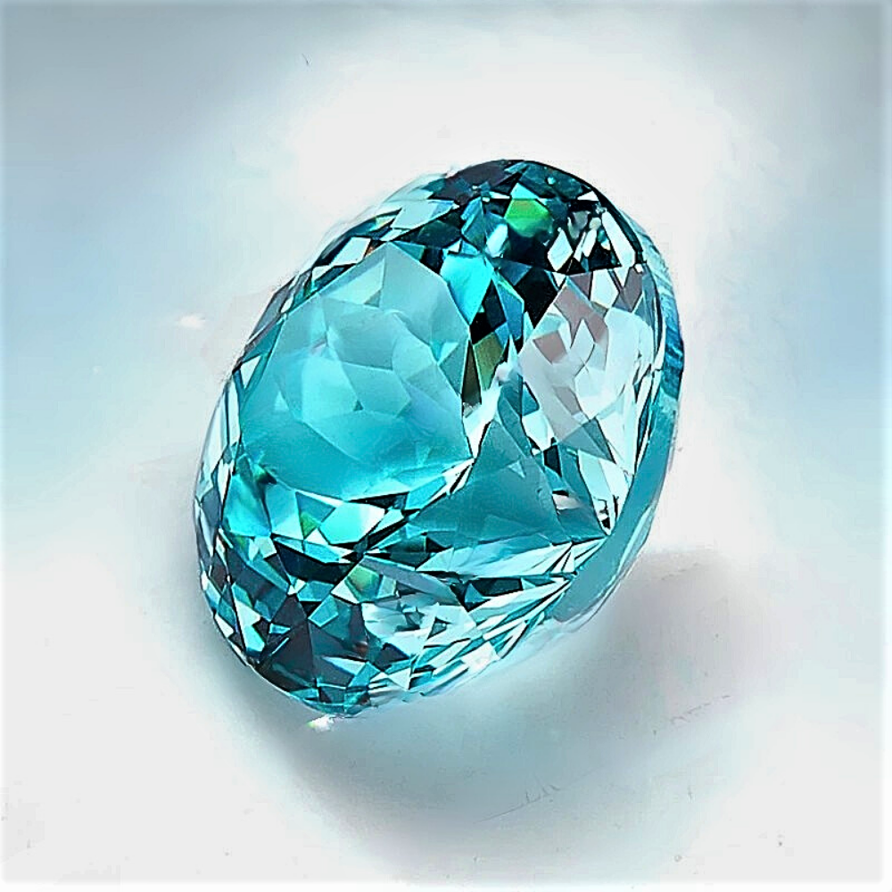 Tormalina Paraiba Lab Grown Taglio Brillante Certificata