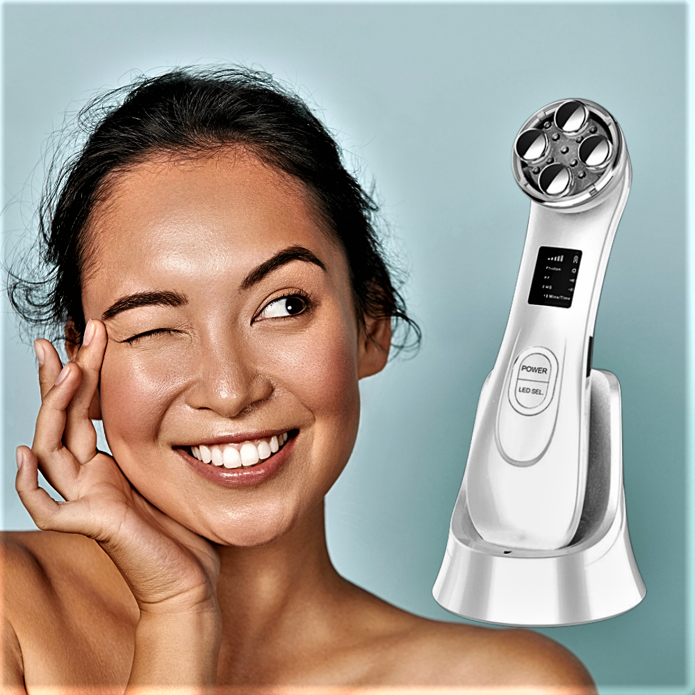 Dispositivo de belleza multifuncional de alta tecnología: EMS, electroporación, radiofrecuencia RF y LED fotónico