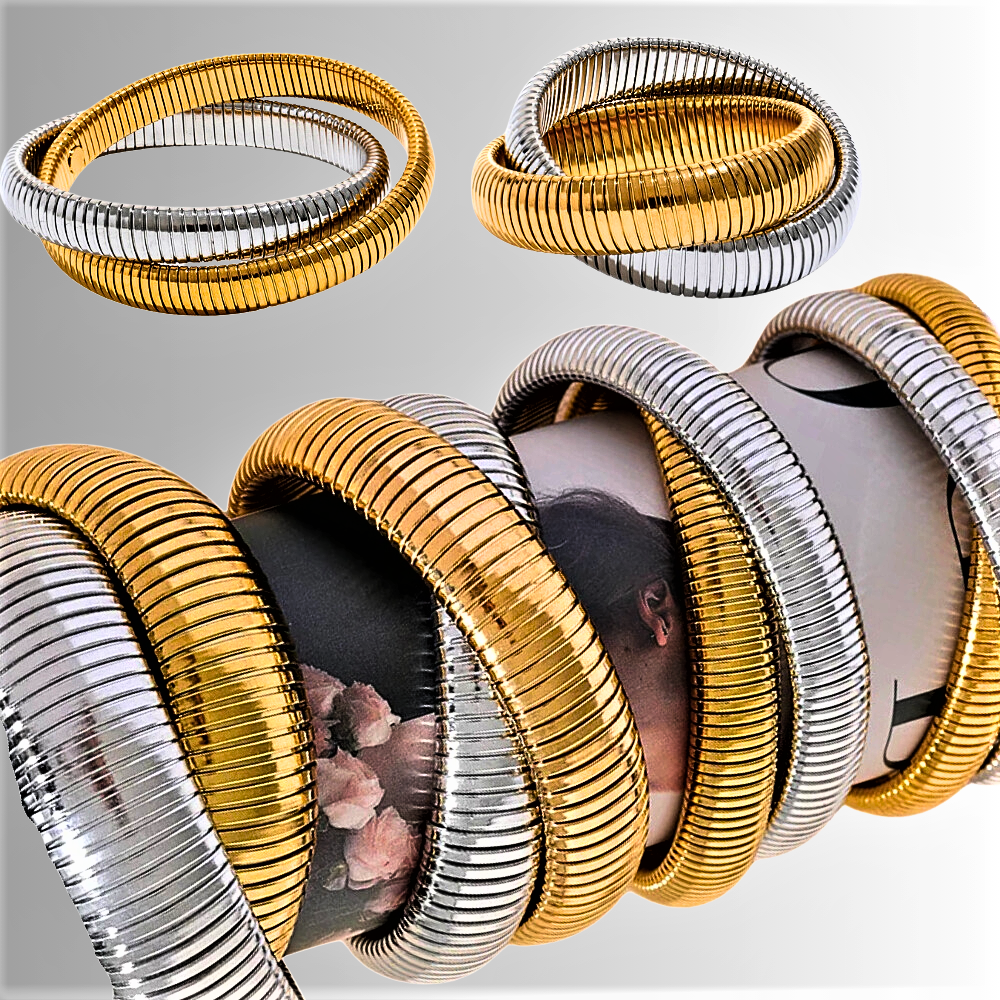 Doppio Bracciale "Canna del Gas": Un Tributo al Design Bulgari