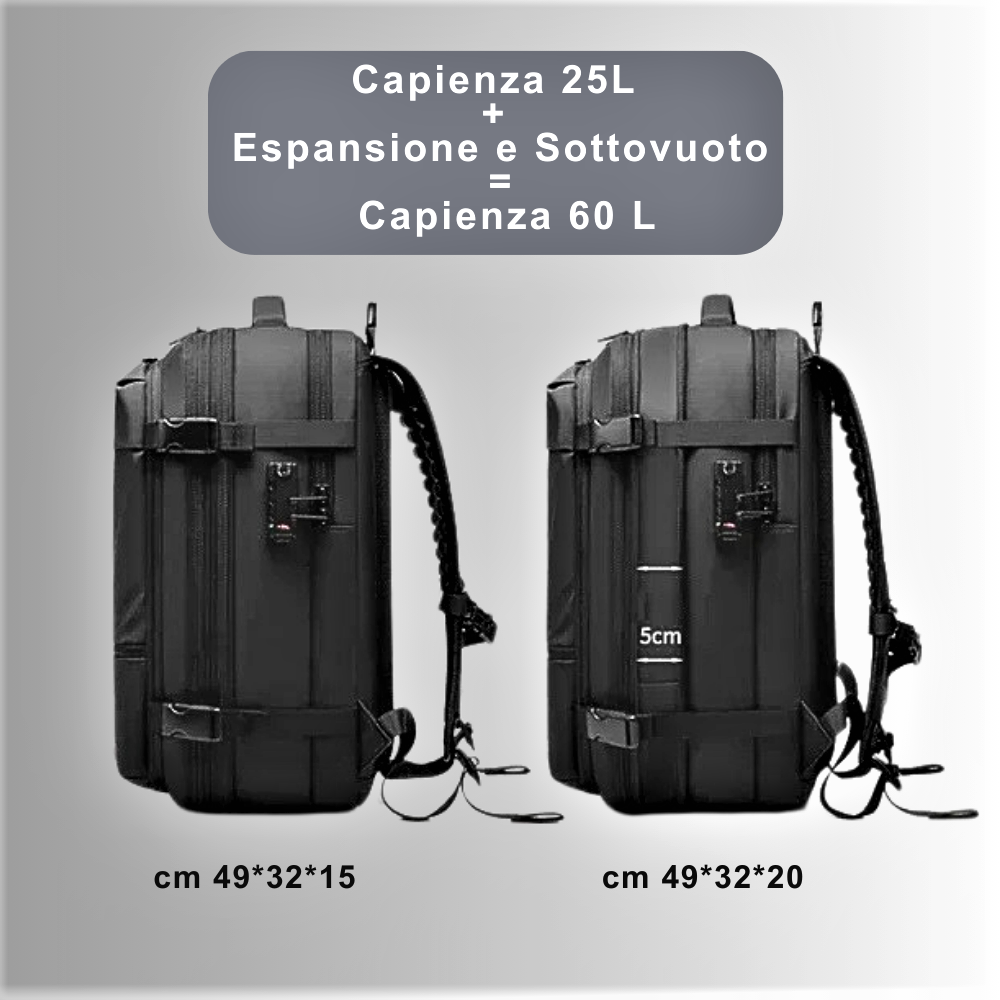 Mochila expandible con bomba de vacío 3 en 1: la innovación revoluciona tus viajes