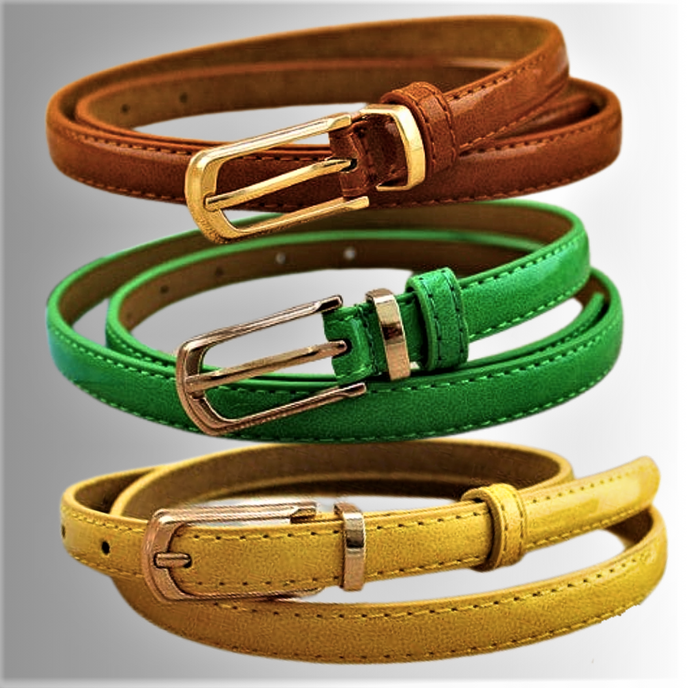Cinturón Micro Patentado Un Toque de Color para Tus Conjuntos Casuales