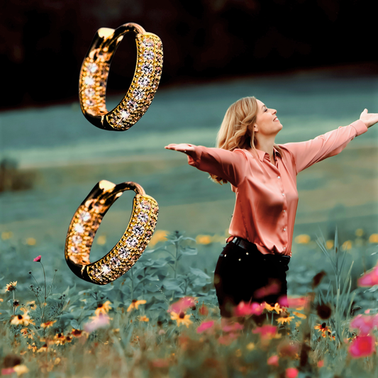 Orecchini "Cerchi di Fuoco" Fai brillare il Tuo Viso