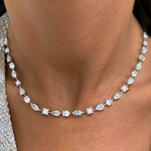Collana con Moissaniti Multi Taglio per ct 11,48