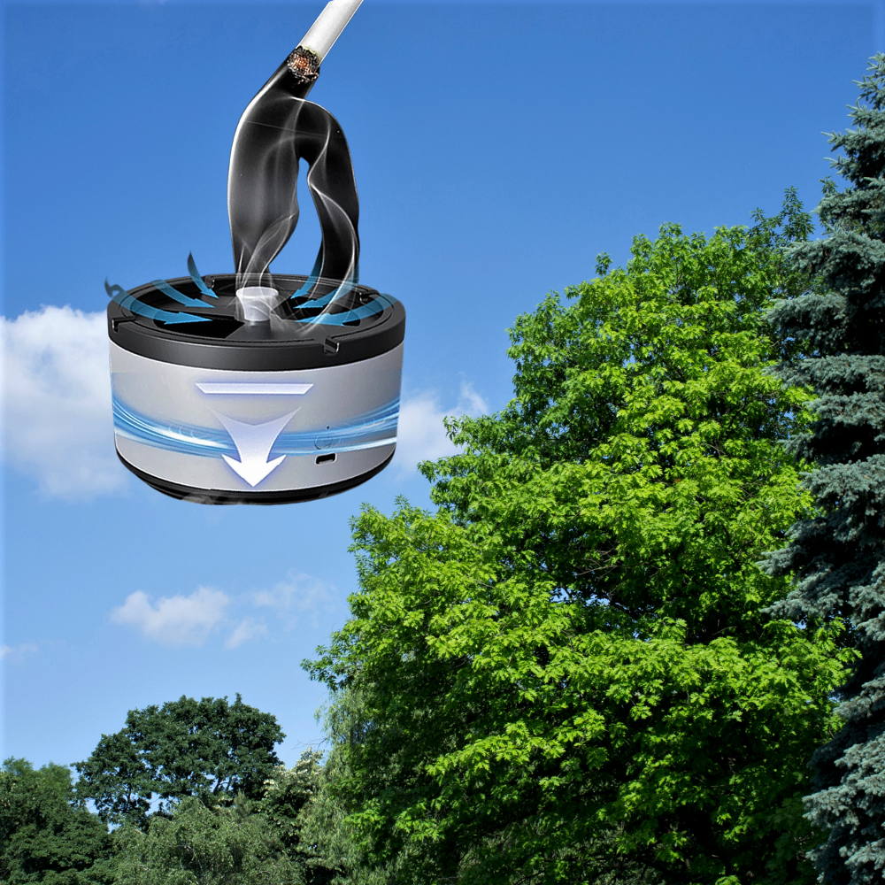 Portacenere Smart Purificatore d’Aria agli Ioni Negativi con Diffusore di Aromaterapia: Respira finalmente Aria Pulita