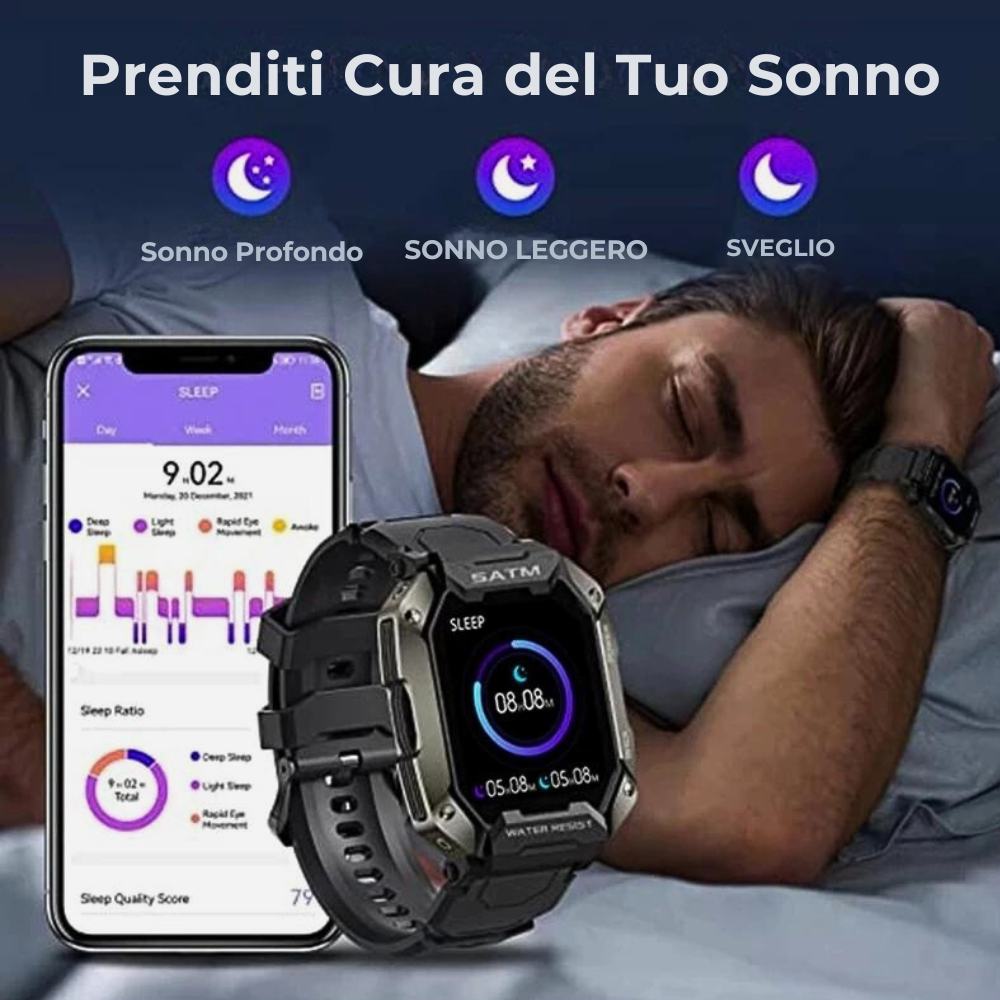Smartwatch deportivo: resistente al agua hasta 50 m y funciones avanzadas