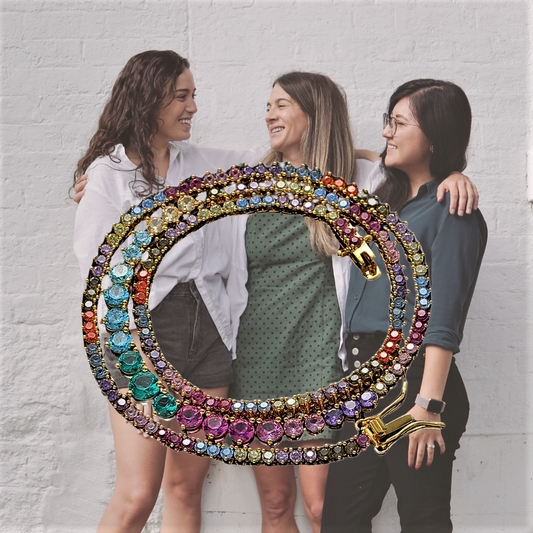Collana Tennis "Multicolor": Un Luminoso Arcobaleno per il Tuo Outfit
