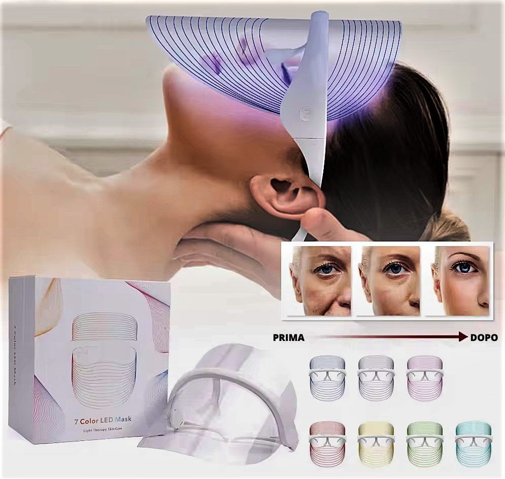 Maschera a 7 LED Fotonici a "Visiera" - La Fotobiostimolazione al Servizio della Tua Bellezza