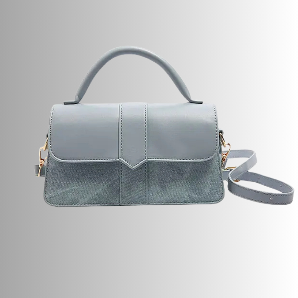 Mini Borsa a Due Tonalità in Similpelle