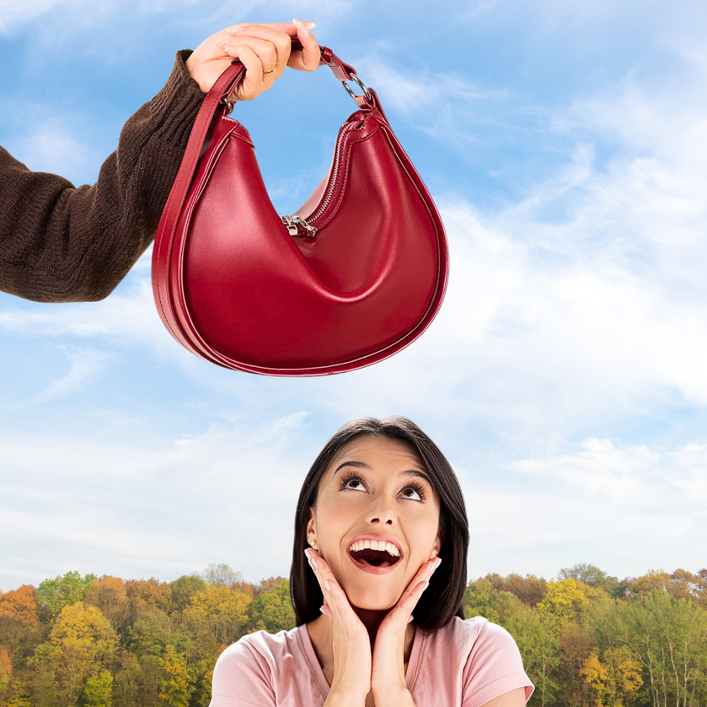 Borsa Hobo in Vera Pelle di Vitellino