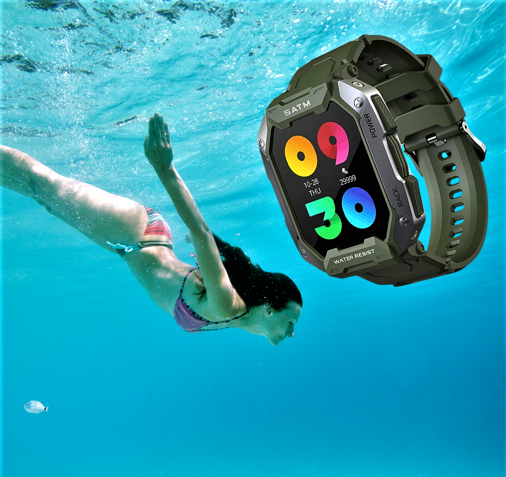 Smartwatch deportivo: resistente al agua hasta 50 m y funciones avanzadas