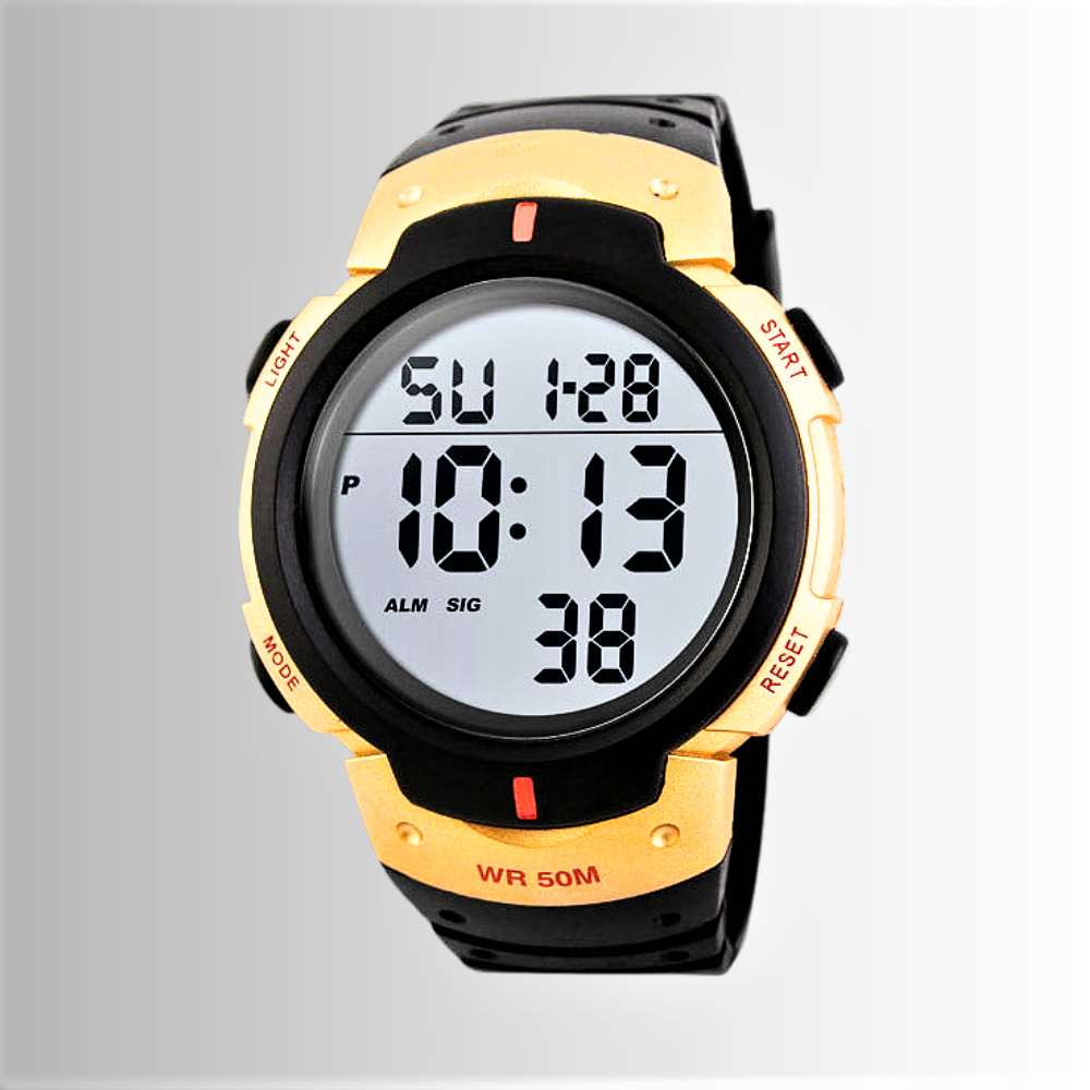 Cronografo Digitale "VR 50M" Stile Inconfondibile Resistente all'Acqua