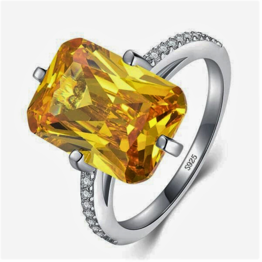 Anillo de plata brillante