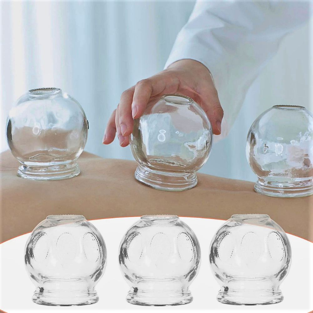 Set di 7 Coppette in Vetro per Coppettazione: Combatti la Cellulite mentre Rilassi i Muscoli e porti Benefici al Corpo