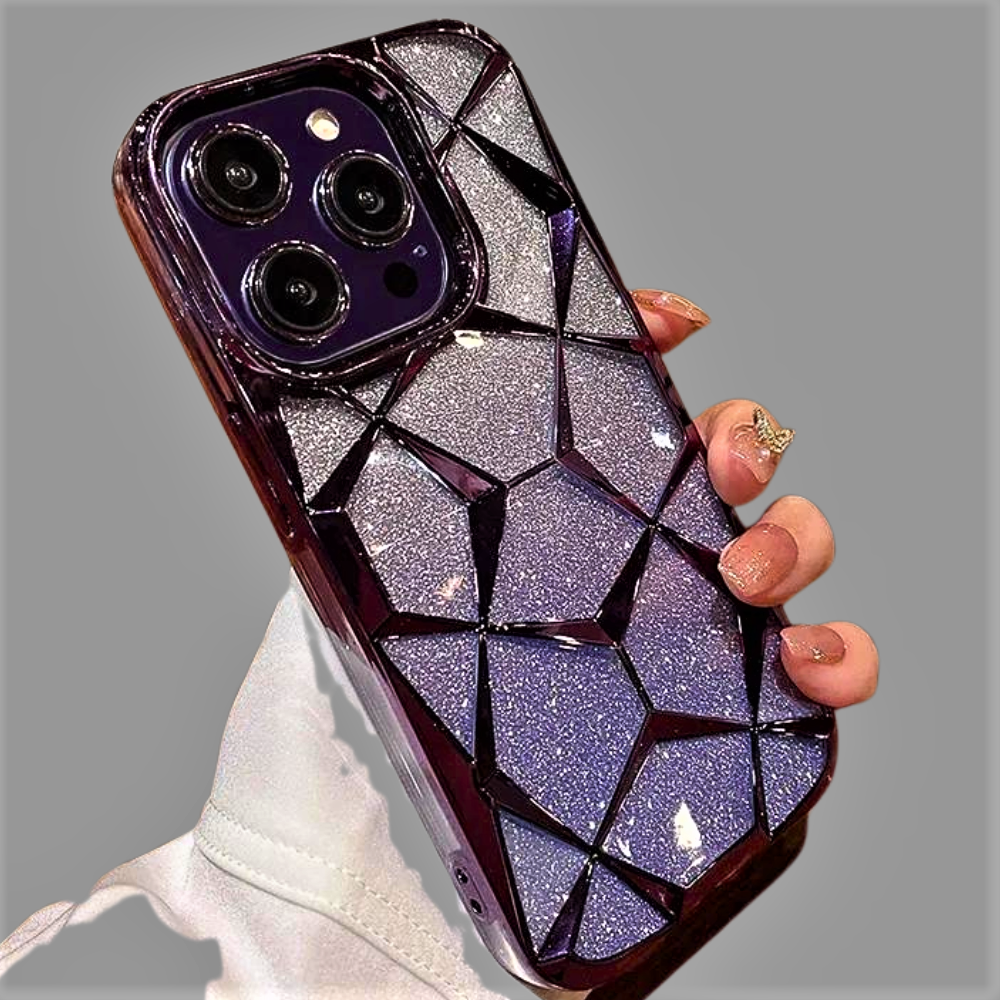 Fashion Glitter and 3D Shapes Cover for iPhone