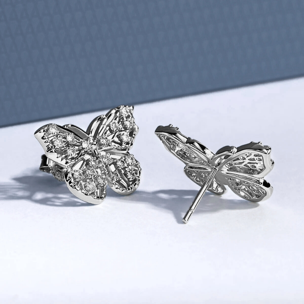 Orecchini a Farfalla con Moissaniti per ct 0,68