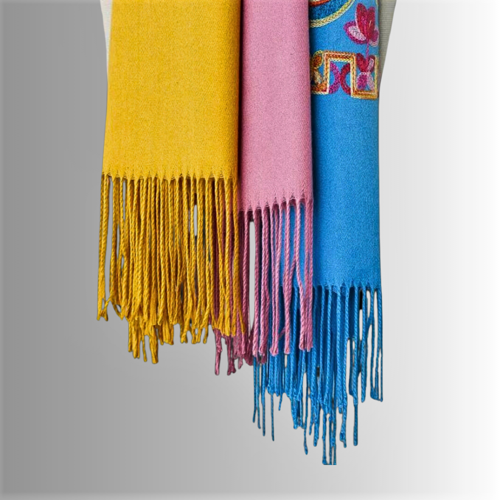 Pashmina Ricamata a Mano Eleganza dalla Tradizione Orientale