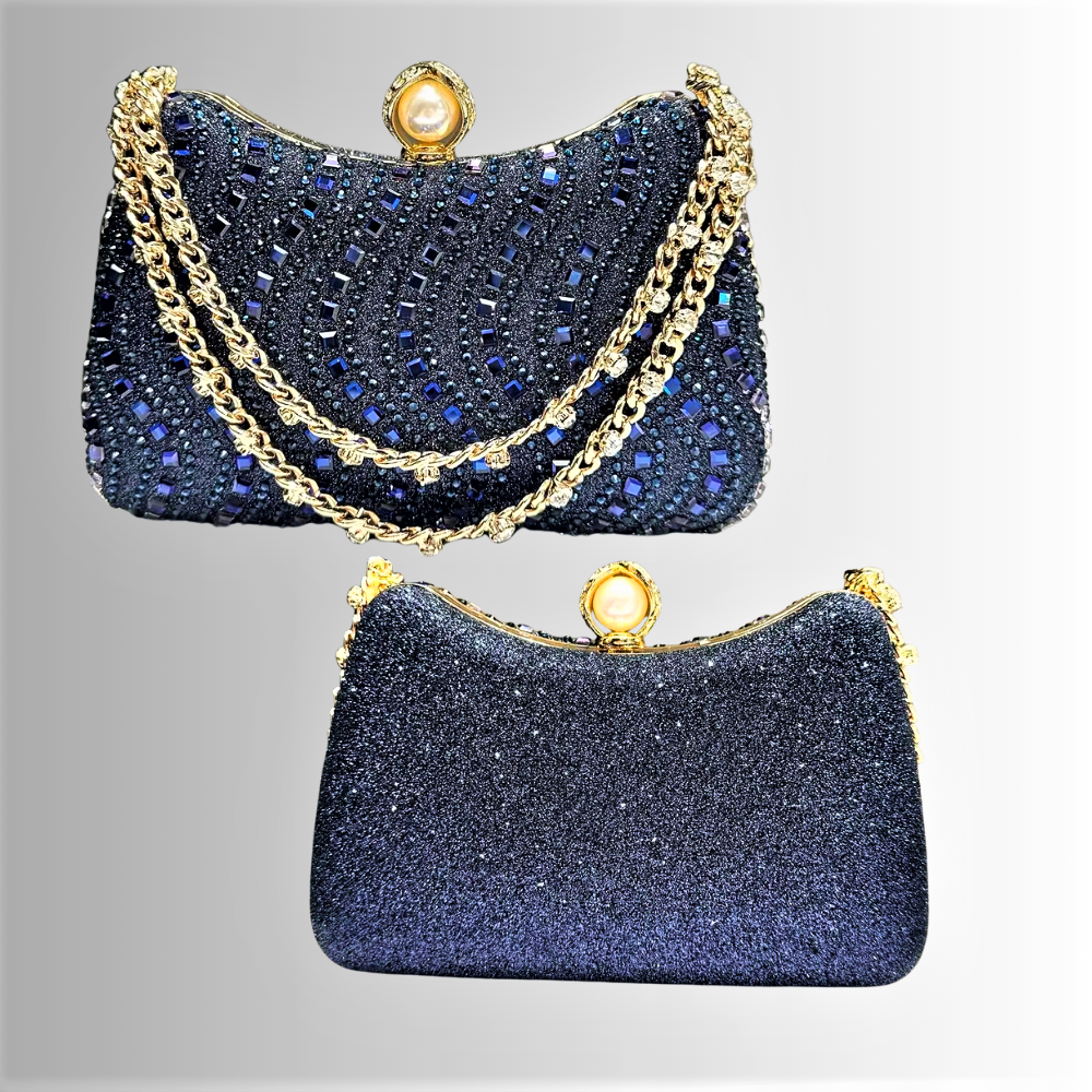 Borsetta da Sera "Dual Glam" con Cristalli e Strass