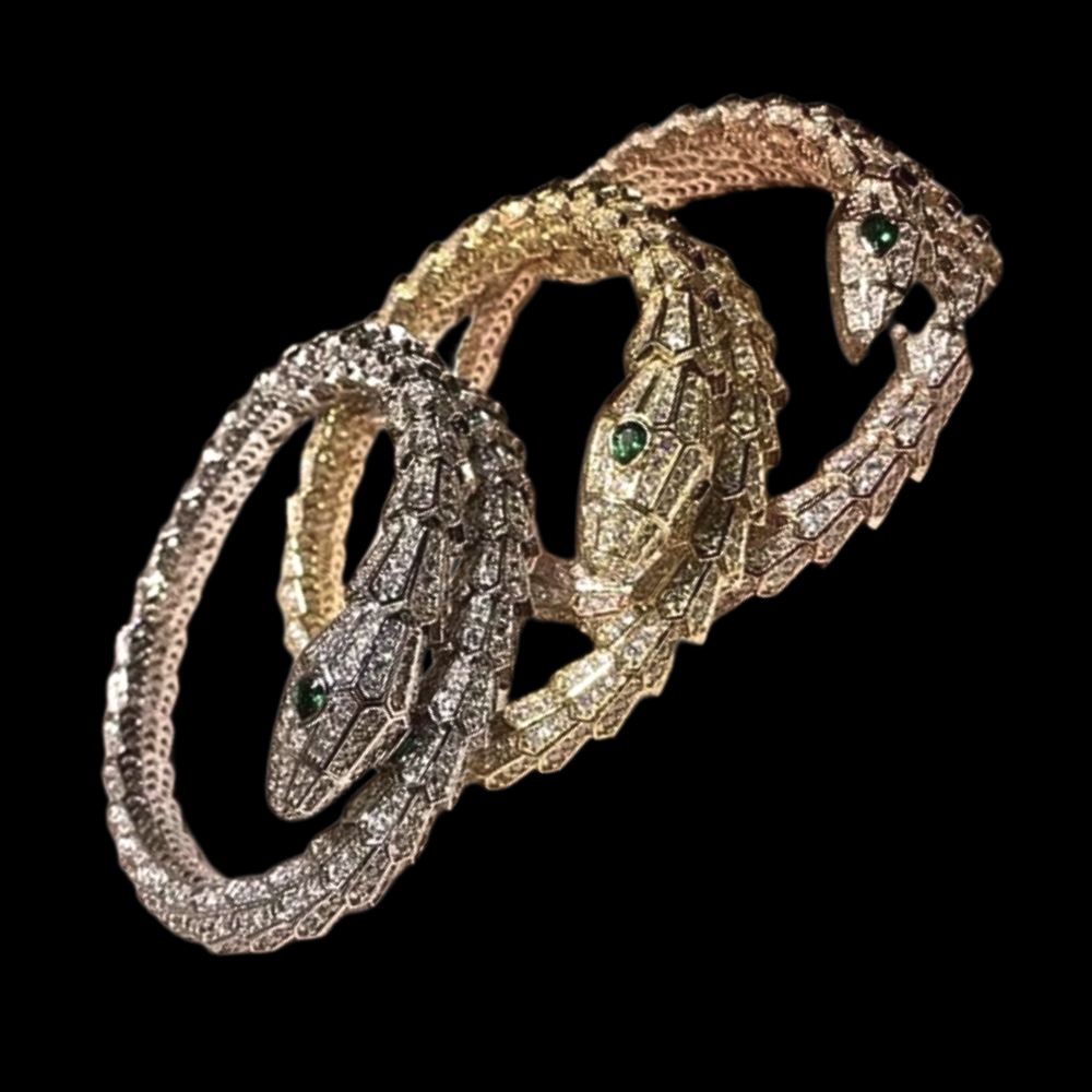 Conjunto de pulsera y anillo "Serpiente" Oda a la maestría orfebre italiana