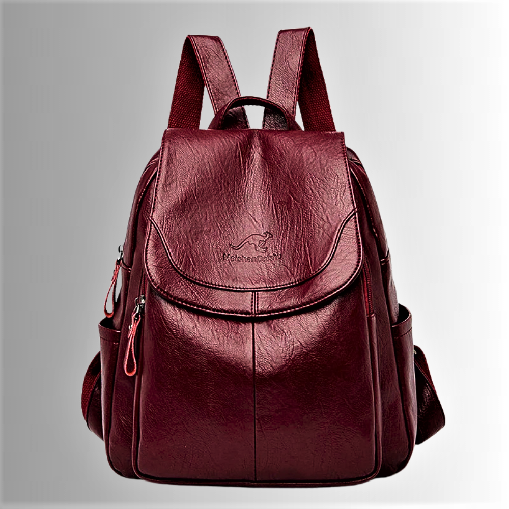 Mochila de piel de oveja grabada: clase y elegancia
