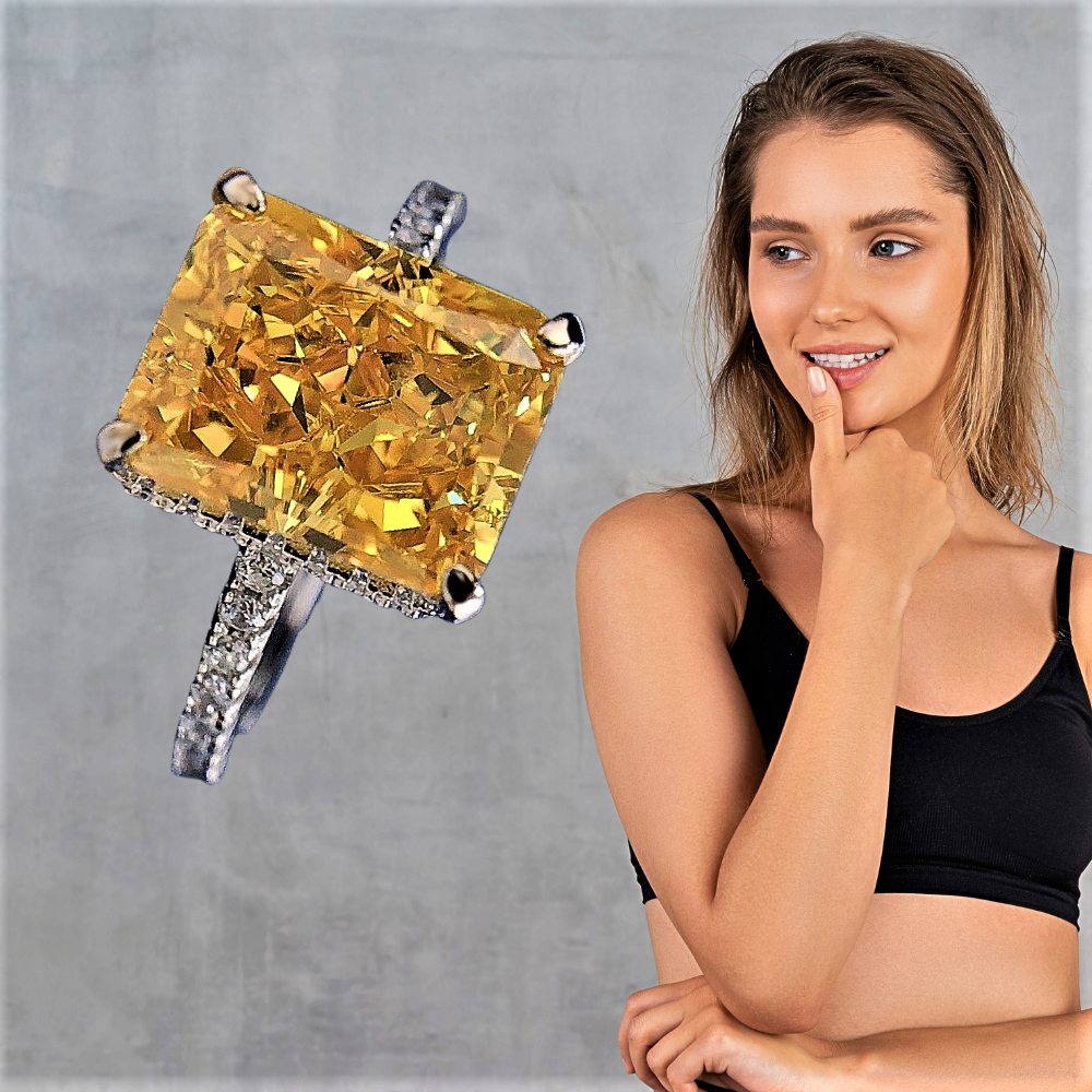 Solitario "Radiant Splendor" con diamante sintético