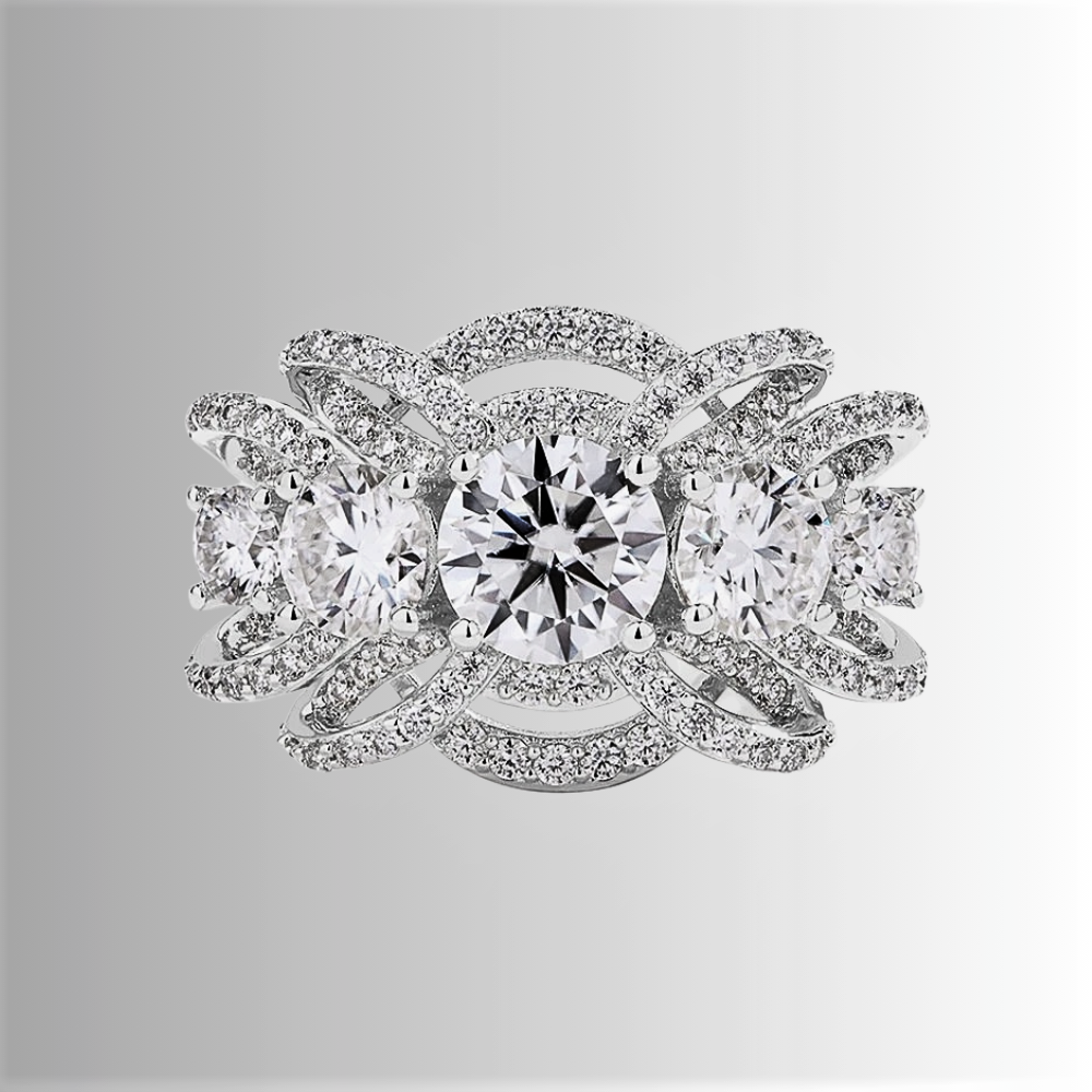 Anello a Corona con Moissaniti D Color VVS1