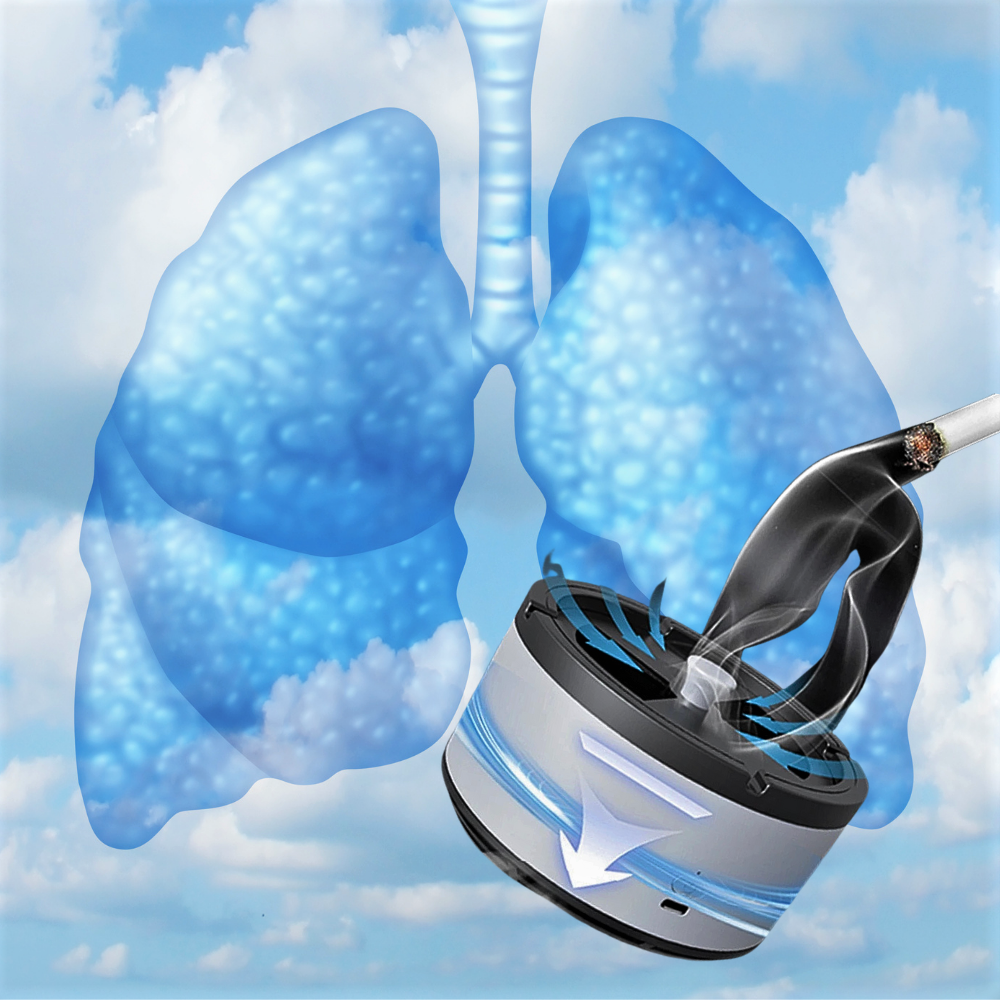 Portacenere Smart Purificatore d’Aria agli Ioni Negativi con Diffusore di Aromaterapia: Respira finalmente Aria Pulita