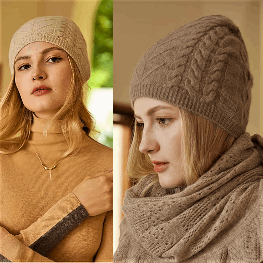 Cappello 100% Puro Cachemire: L'Eleganza della Maglia Senza Cuciture
