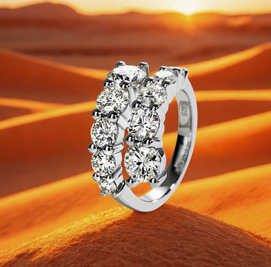 Anello Contrariè con Moissaniti per ct 4,20