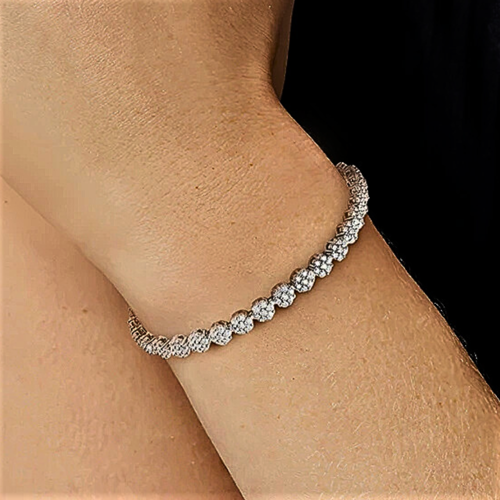 Bracciale Floreale in Moissaniti – Fino a 4,2 Carati di Purezza Naturale