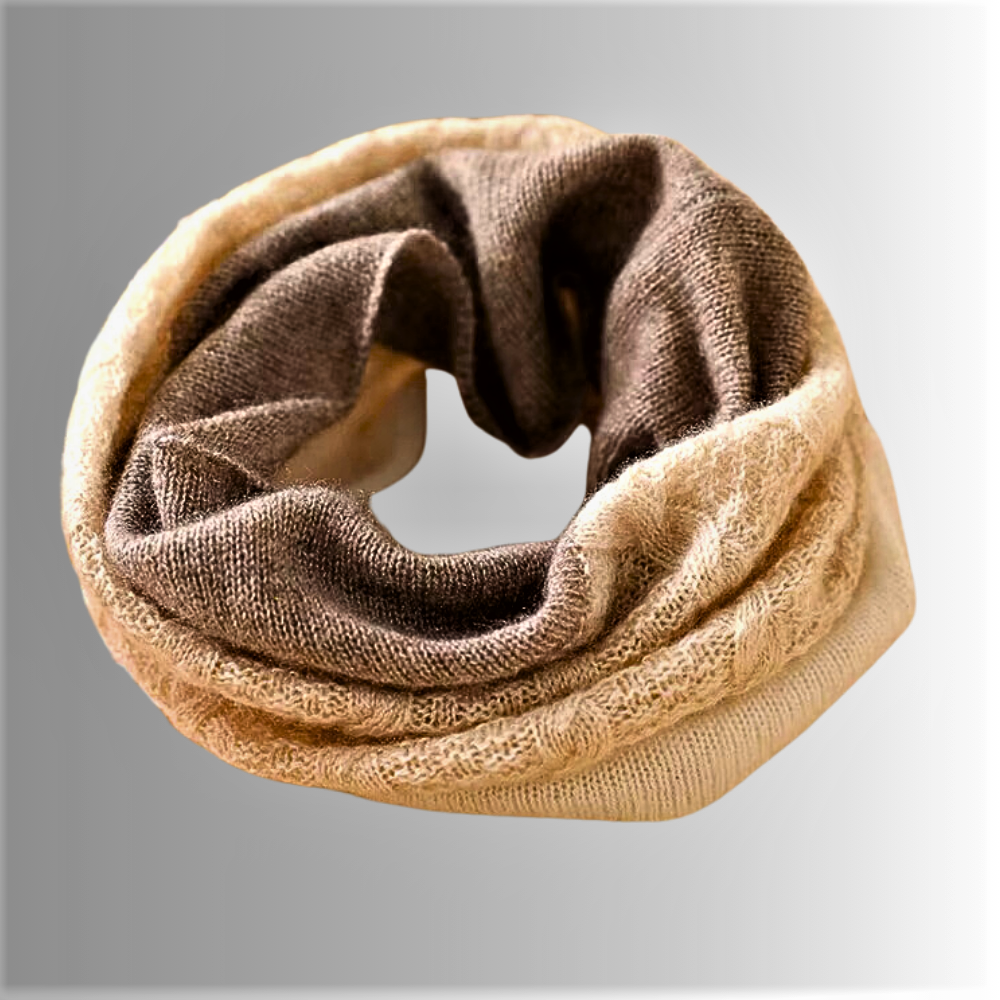 100% Pure Cashmere Neck Warmer: Luxury with a Touch of Originality