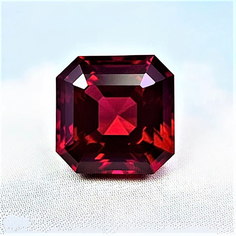 Rubino Lab Grown Taglio Asscher