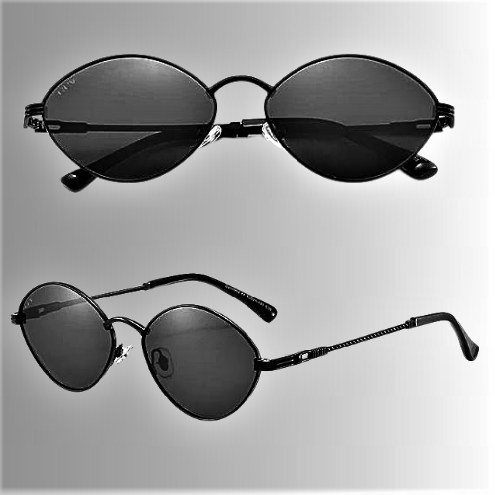 Gafas de sol GCV de aleación de titanio ovaladas: elegancia atemporal