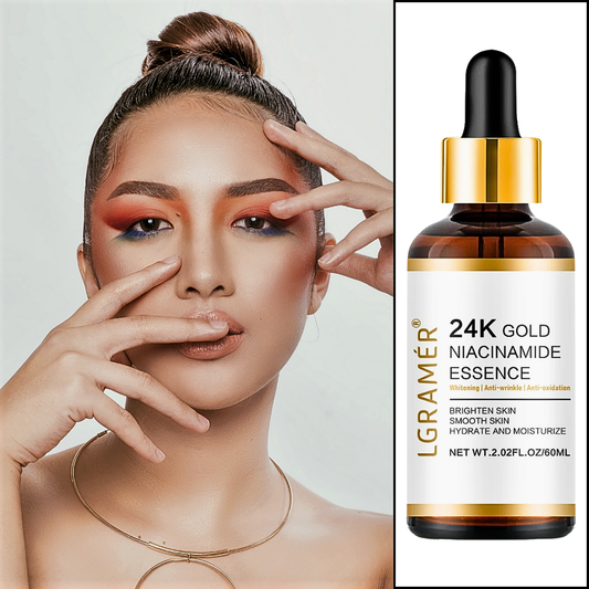 Siero Viso 24K Gold con Nicotinamide e Acido Ialuronico Azione Illuminante e Anti-age