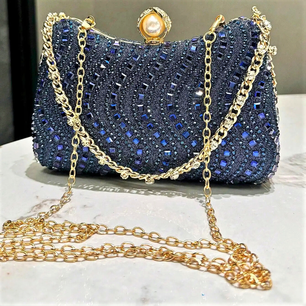 Borsetta da Sera "Dual Glam" con Cristalli e Strass