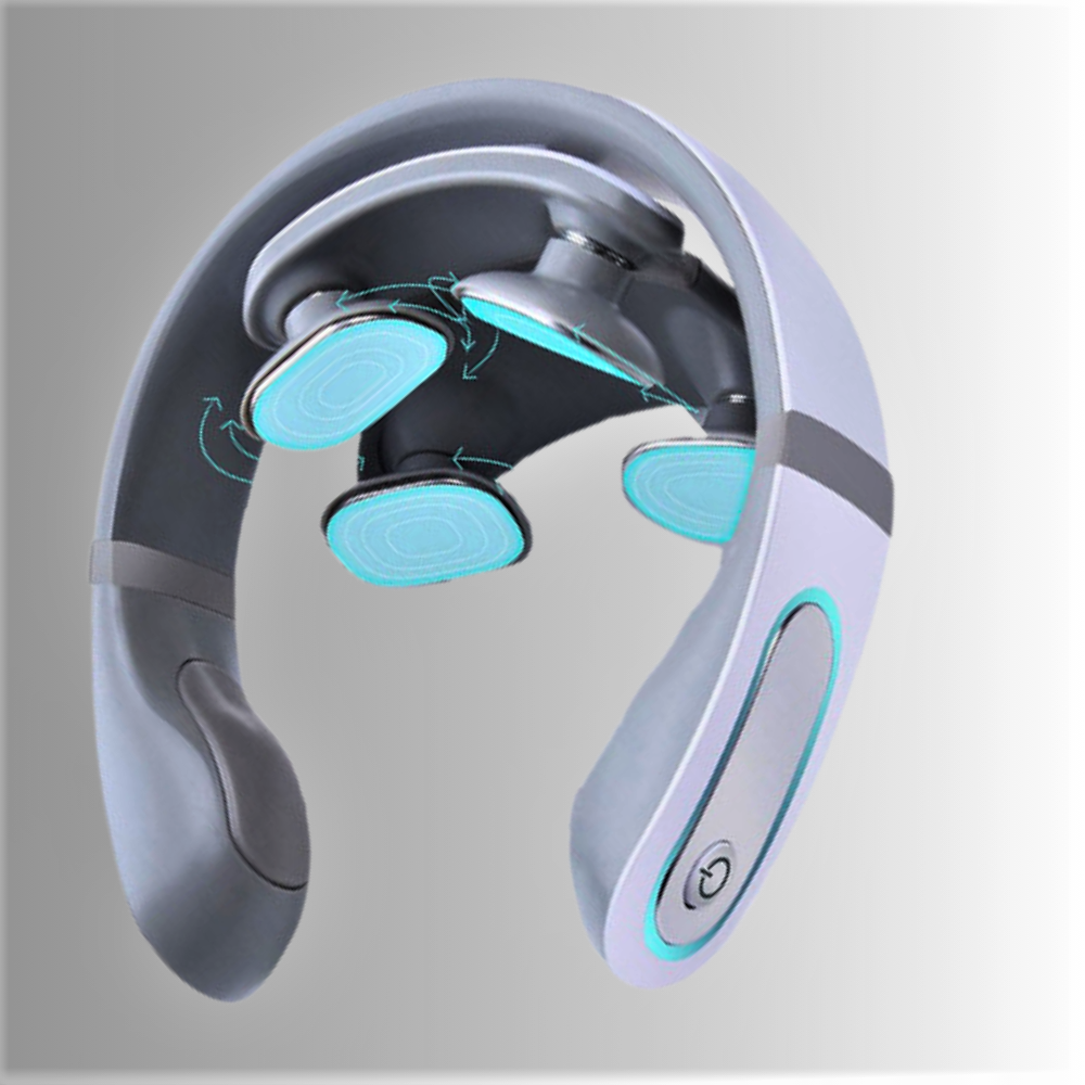 Masajeador de cuello electrónico inalámbrico Shiatsu 4D