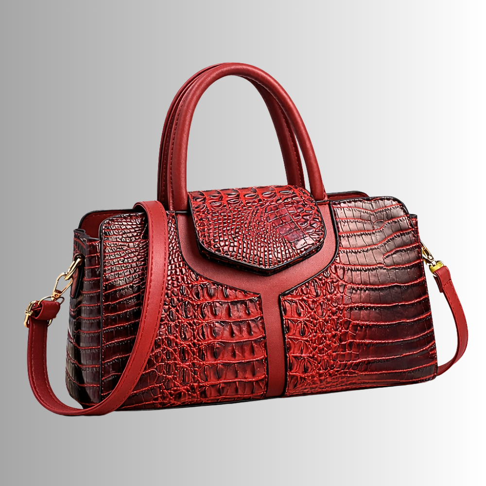 Borsa con Lavorazione Coccodrillo