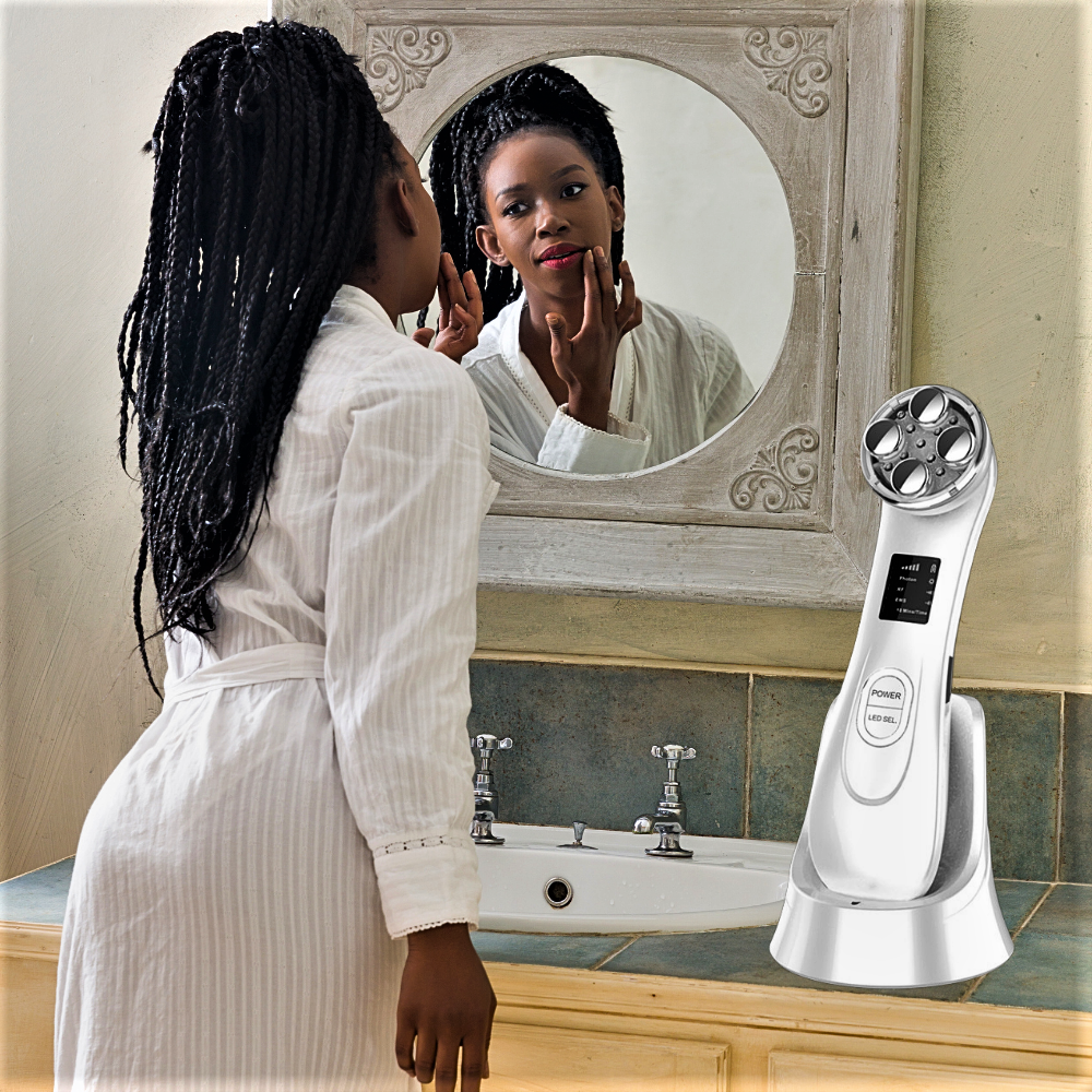 Dispositivo de belleza multifuncional de alta tecnología: EMS, electroporación, radiofrecuencia RF y LED fotónico