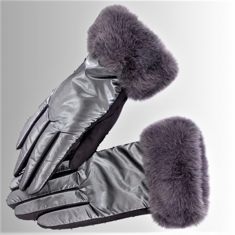 Elegantes guantes de satén y gamuza para pantalla táctil
