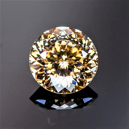 Moissanite Champagne Taglio Brillante con 100 faccette Certificata