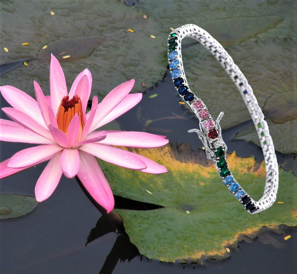 Pulseras de tenis multicolor: colores brillantes que iluminan