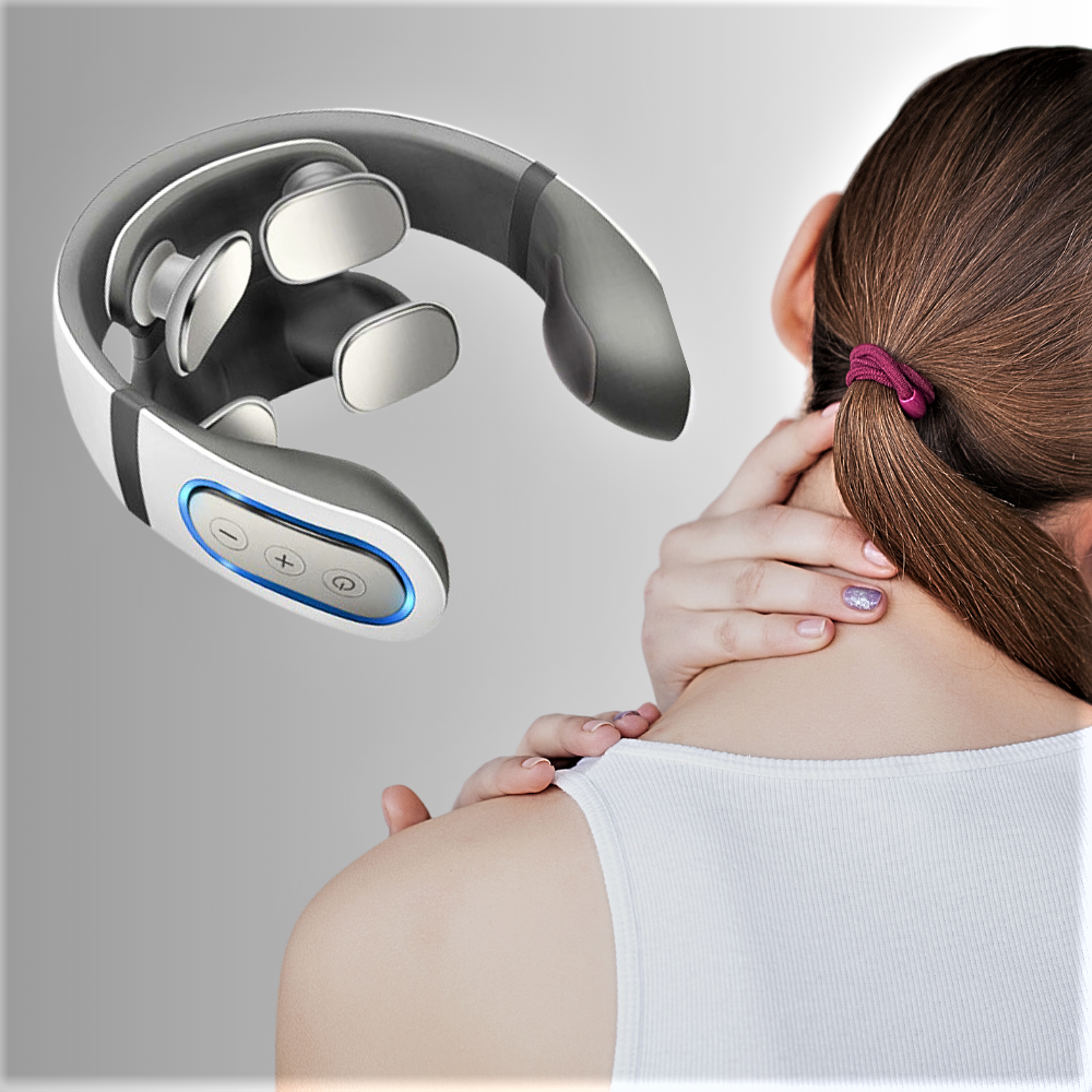 Masajeador de cuello electrónico inalámbrico Shiatsu 4D