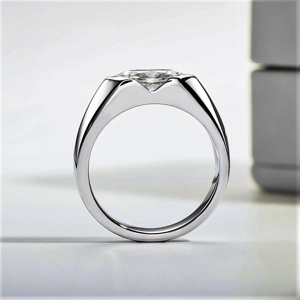 Fede con Moissanite di ct 1,00 Taglio Marquise
