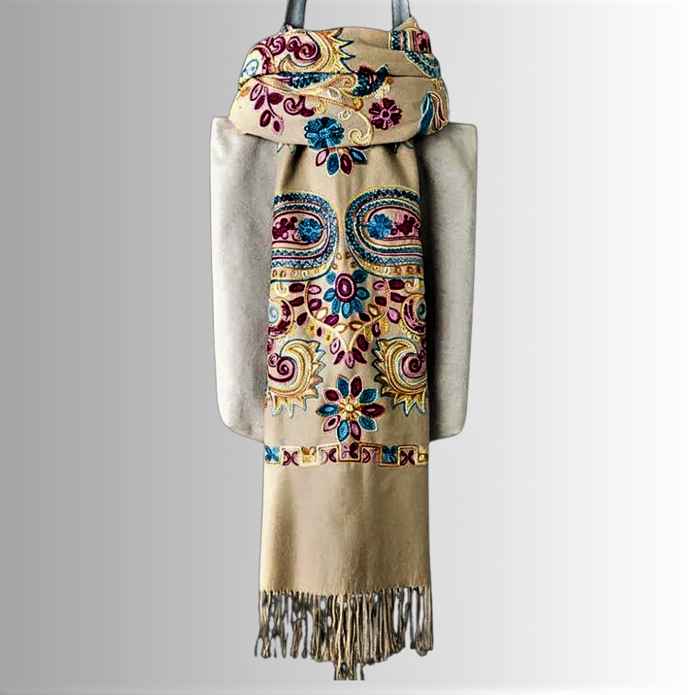 Pashmina Ricamata a Mano Eleganza dalla Tradizione Orientale