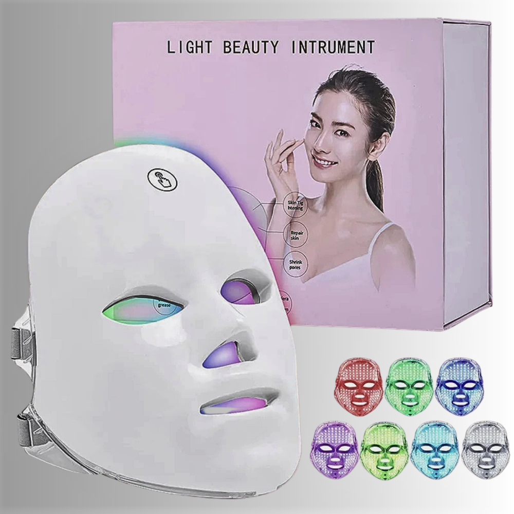 Maschera Facciale LED Fotonici a 7 Colori – Ringiovanimento Totale con Tecnologia Fotonica