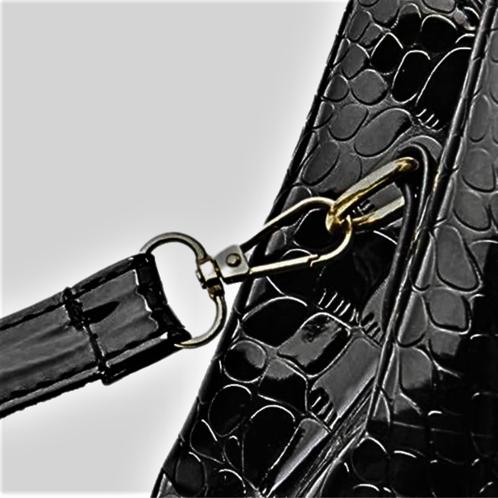 Bolso Efecto Cocodrilo Elegancia Sobria y Esencial