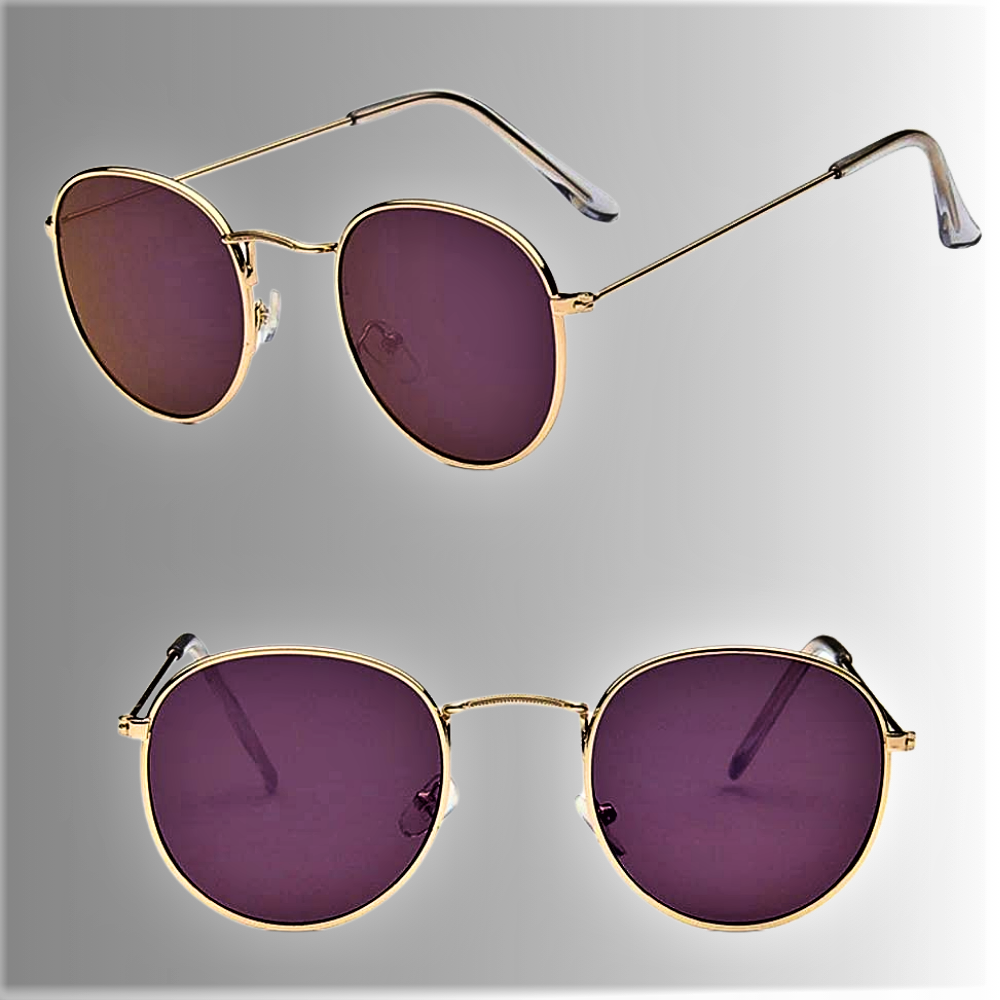 Occhiali da Sole "Pilot" Eleganza e Colore in Metallo