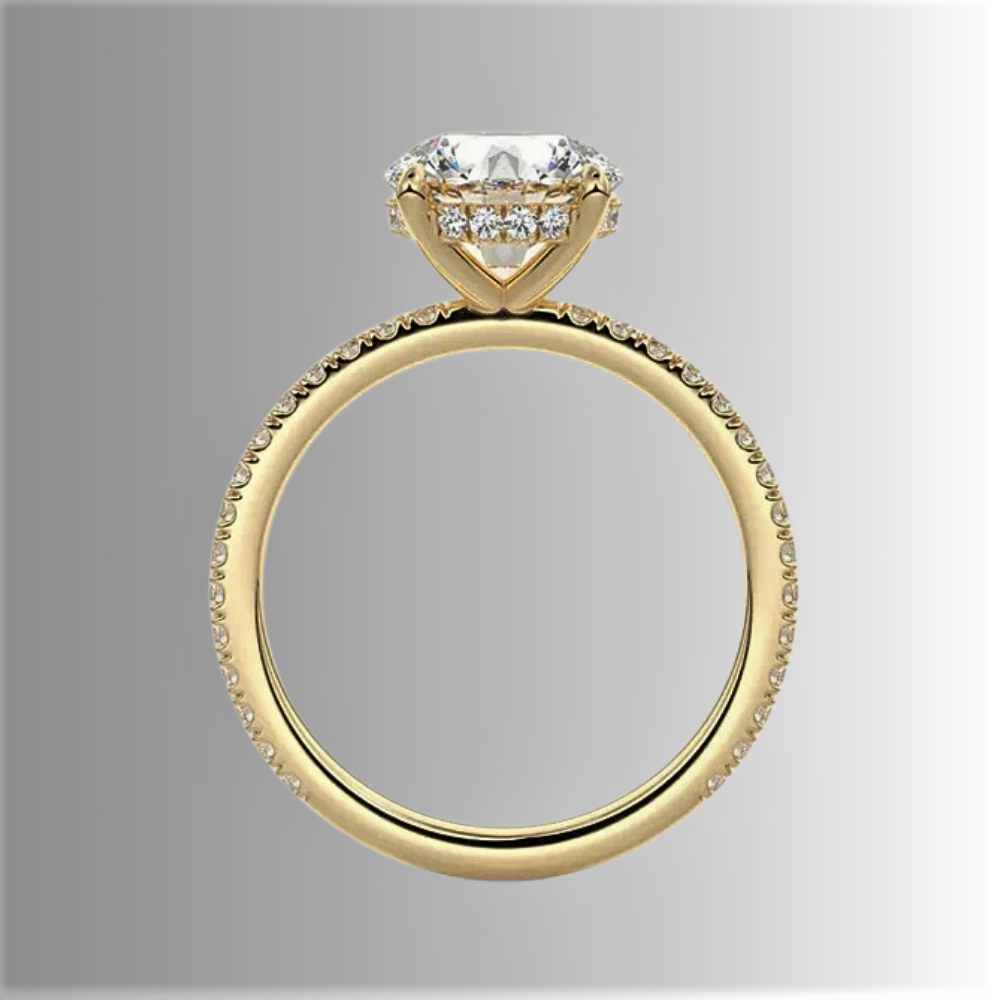 Solitario GlamLuxe con Moissanite 2 Carati: Eleganza Pura in Stile Minimal
