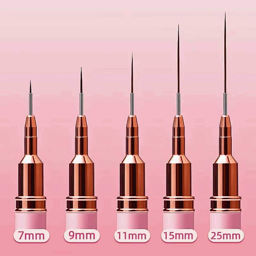 Set Professionale 5 Pennelli per Nail Art e Make-Up: Precisione e Creatività a Portata di Mano
